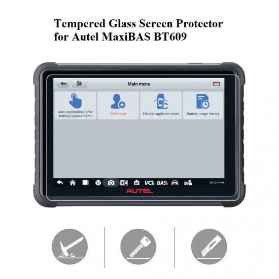 Tempered Glass Screen Protector for AUTEL MaxiBAS BT609 - Click Image to Close